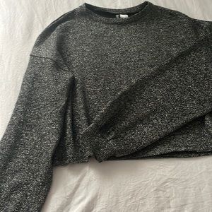 h&m black silver sparkly top
